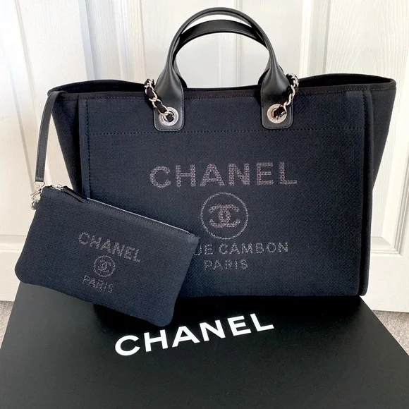 FULL SET - CHANEL Deauville Large Shopping Bag - Picture 2 of 16